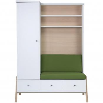Kleiderschrank von Schardt, Holly Nature, mit Wickelkommode und Umbaukit zur Sitzbank