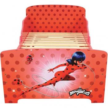 Lit enfant Miraculous Ladybug avec sommier à lattes 140x70 cm