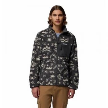 Kolumbianer Winterpass-Reversibel Fleecejacke – Schwarzgrau, XXL