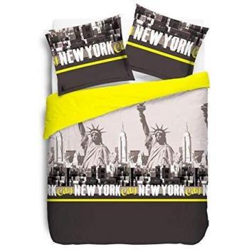 Copripiumino New York Giallo 100% Cotone 200x200cm