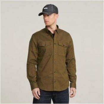 G-Star Marine Micro Bt Long Sleeve Shirt in Tapenade XL