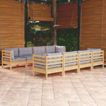 VieXl Terrasse Boisé – Collection 9 fauteuils et coussins gris