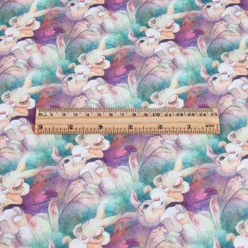 Unicorn Owl Patchwork Fabric 50x145cm