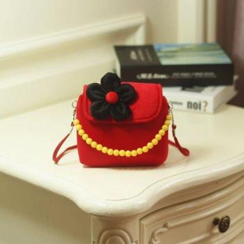 Bolso de hombro para niñas con diseño de flores