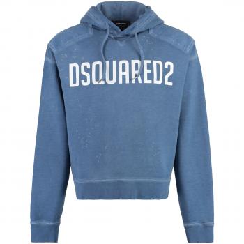 Dsquared2 Hoodies male Yellow Size S Grey Hoodie with Cloudy Print