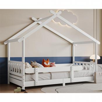 Lit cabane en bois pour enfant 90x200cm