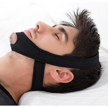 Ceinture anti-ronflement pour dormir, couleur noire, réglable