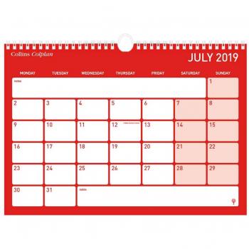 Collins A4 Calendar Planner 2019-2020