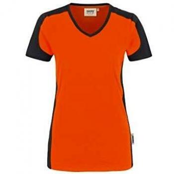 Hakro Performance‑V‑Top Damen, XS, Orange, Mikroliner 190
