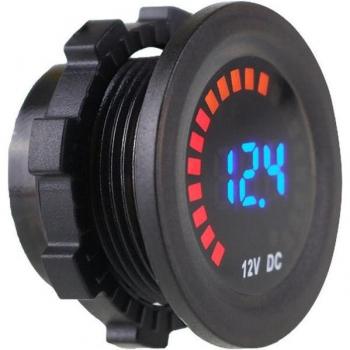 Indicador de voltaje miniatura para motocicleta