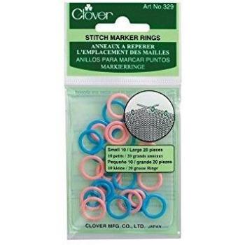 Clover Patterned Multi‑Colour Marking Rings – 6 Pack