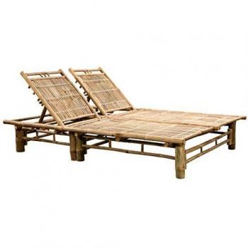 VidaXL 2-Personen-Sonnenliege Bambus
