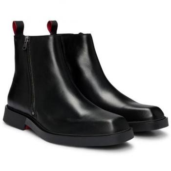 HUGO Boots aus Leder mit Reißverschluss, Größe 40