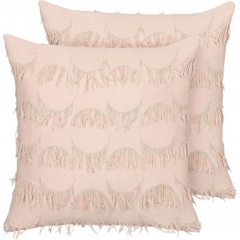 Housse de coussin rose Agastache, dimensions 45 cm × 45 cm