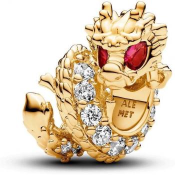 Charm Dorado Dragón Lunar