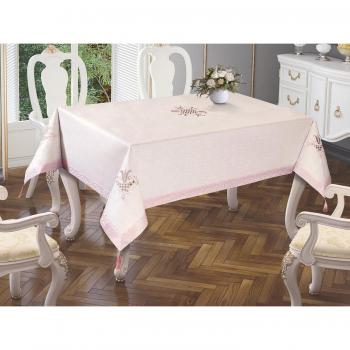 Nappe Brodée Crème Poudre 160x220