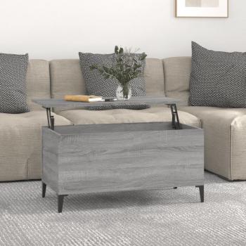 Engineered Wood Coffee Table, Grey, Sonoma, 90x44.5x45 cm, vidaXL