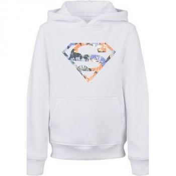 F4NT4STIC DC Comics Superman Floral Logo Hoodie für Kinder, weiß, Gr. 158/164