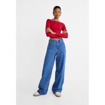 Stradivarius D99 Relaxed Fit Wide Leg Denim Trousers