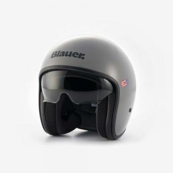 Jet Monochrome Casque Gris XL Blauer Pilot