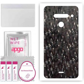 Apgo LG V50 ThinQ 5G Wrap Film in Carbon Black Pixel