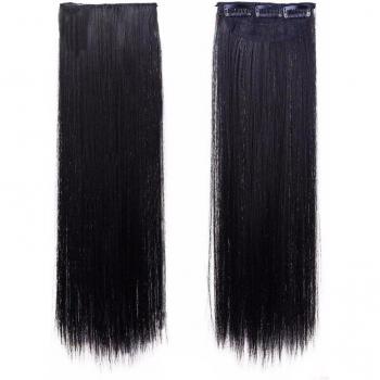 Postiche lisse noir brun haute température pour femmes