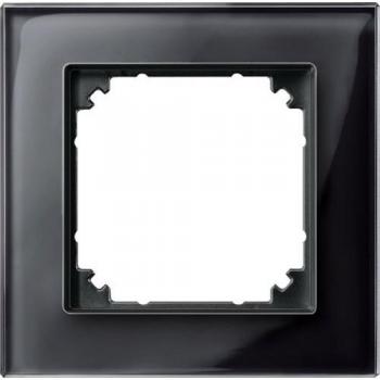 Plaque M‑Plan noire en verre, 1 unité – Merten 489103