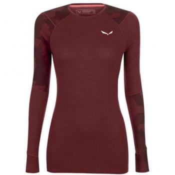 Vêtement de sport Salewa Cristallo Warm Alpine Corps à Mérinos Rouge