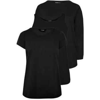 All-Black 3-Tee Core Collection for Women – Size 14