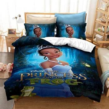 Ensemble de Linge de Lit en Microfibre avec Motif Disney Princesse, Taie d'Oreiller + Housse de Couette AMYZS-KK Disney Princess