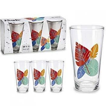 Vivalto S3602290 Pack de 3 verres, 31 cl, Multicolore
