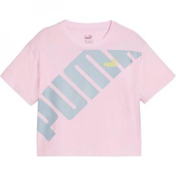 Camiseta Rosa Puma Power Femenina para Niñas