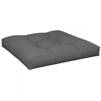 Anthracite Pallet Cushion 70x70x12 cm Fabric