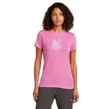 Icebreaker Short Sleeve Merino 150 Tech Lite Fresh Fern per Donna