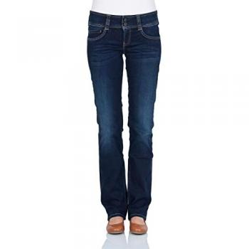 Jeans Donna Pepe Jeans Gen Blu Scuro Tiro Medio Regular Fit