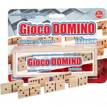 Gioco di dominio in legno naturale