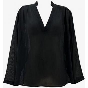 GINI LONDON Orangefarbene Chiffon Oversized Bluse