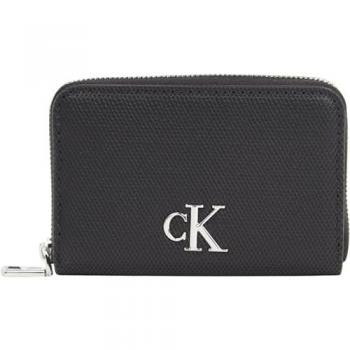 Calvin Klein Jeans Kleine Damen Geldbörse Minimal Monogram M Zip Around T K60K611970 Schwarz 00 Damen