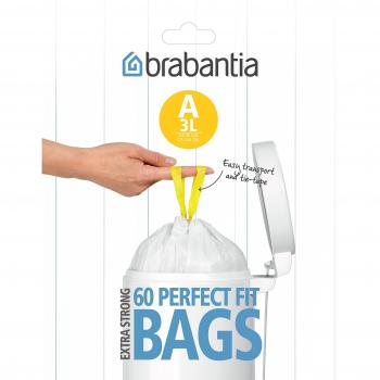 Contenedor de Bolsas de Basura Brabantia 3 L – Estilo Blanco