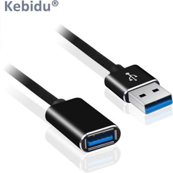 Kebidu USB 2.0 Extend Cable – Nylon Flexible pour PC, SSD, HDD & Imprimante
