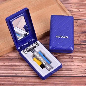 Set de Afeitado Doble Borde con Estuche y Hoja Incluida