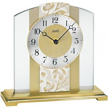 AMS T1123 Quarzpendel-Tischuhr, Holz, Mehrfarbig, 30 x 24 x 12 cm