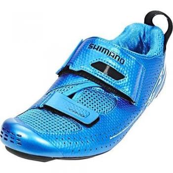 Shimano Fahrradschuhe SH-TR9 für Erwachsene, Größe 42, SPD-SL, Klettverschluss, Blau