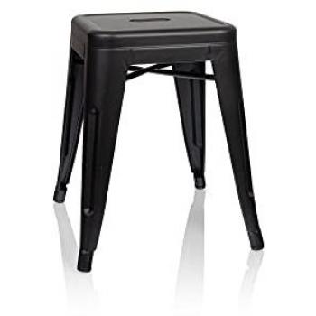 Taburete Vantaggio Brush Mate Negro HJH – Diseño Sofisticado