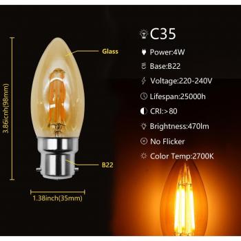 Bombilla de Filamento LED Vintage 4000K