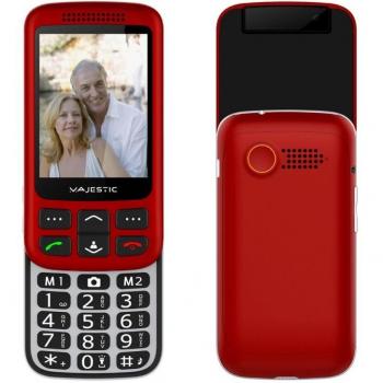 New Majestic 300087_RD cellulare 7.11 cm (2.8) 123 g Rosso Telefono per anziani
