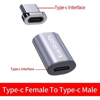Adaptateur magnétique USB‑C « Twitch » compatible iPhone X, Samsung, Xiaomi – femelle vers micro‑USB