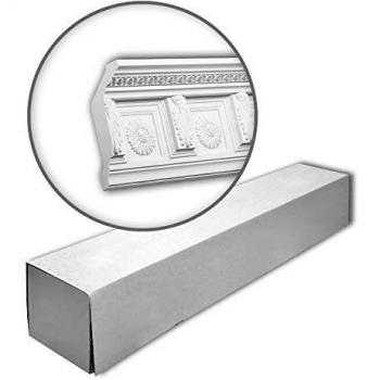 Profhome Eckleisten Set 150281, 10 m, 5 Teile, weiß, vorgrundiert
