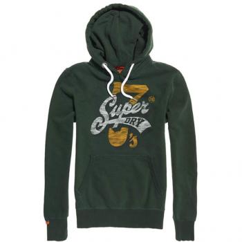 Superdry Herren Pullover Super7 Tri Hood, Tin Tab Dunkelgrün
