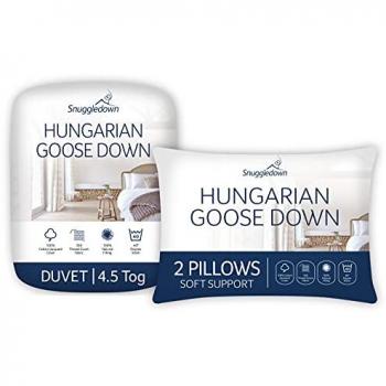 Snuggledown King Size 4.5 Tog Goose Down Duvet with 2 Pillows
